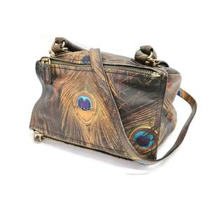 GIVENCHY PANDORA PEACOCK 86026929 Highly Collectible LEATHER Shoulder Bag
